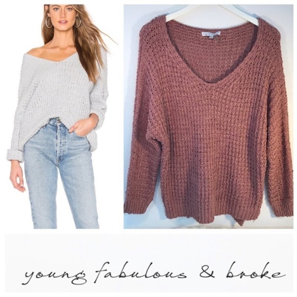 Young Fabulous and Broke loose knit sweater size M/L Revolve